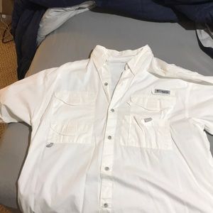 Columbia PFG short sleeved button up